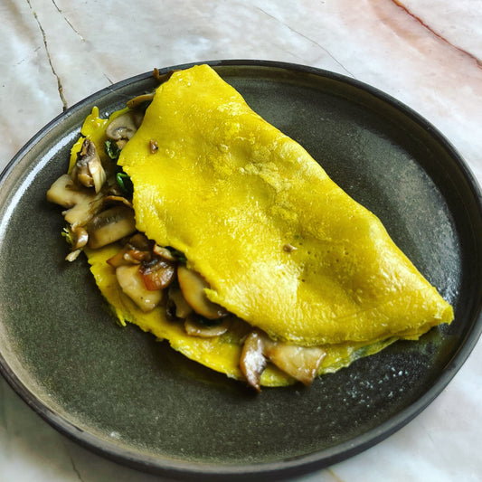 Nomelette with Mushrooms & Spinach