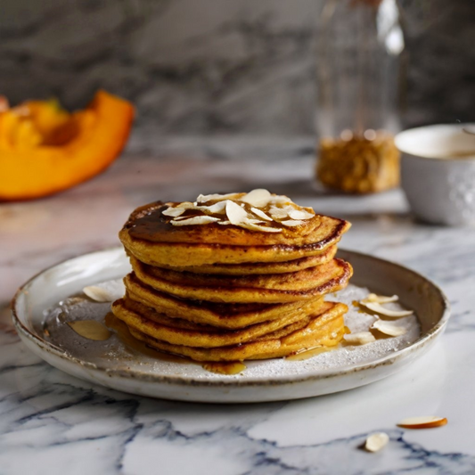 Pumpkin Spice Almond Pancakes
