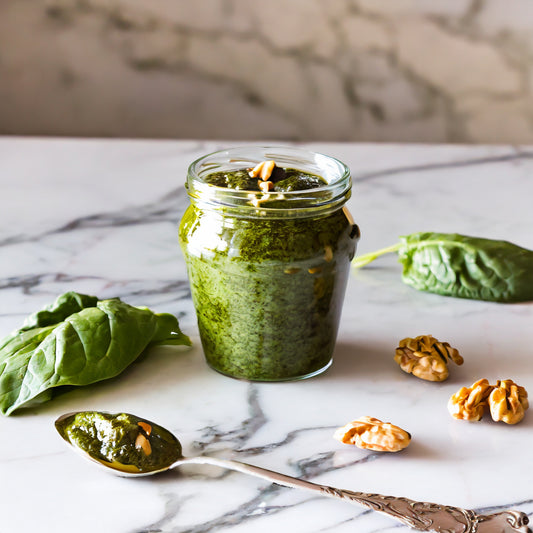 Spinach and Walnut Oil Pesto