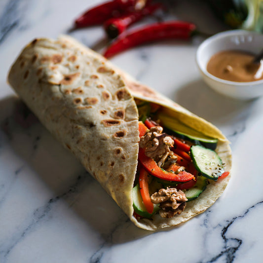 Walnut Butter and Veggie Wrap
