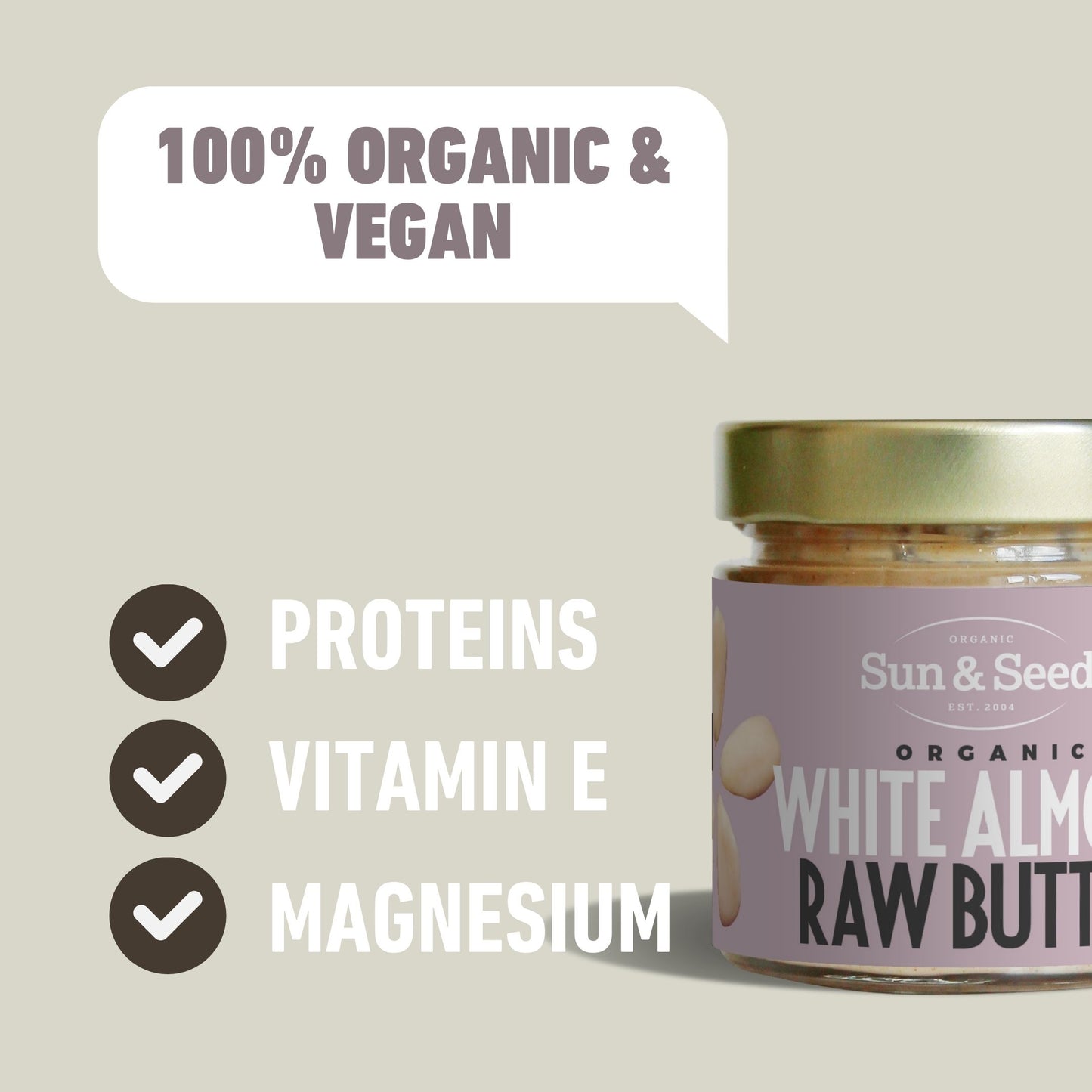Organic White Almond Butter 200g