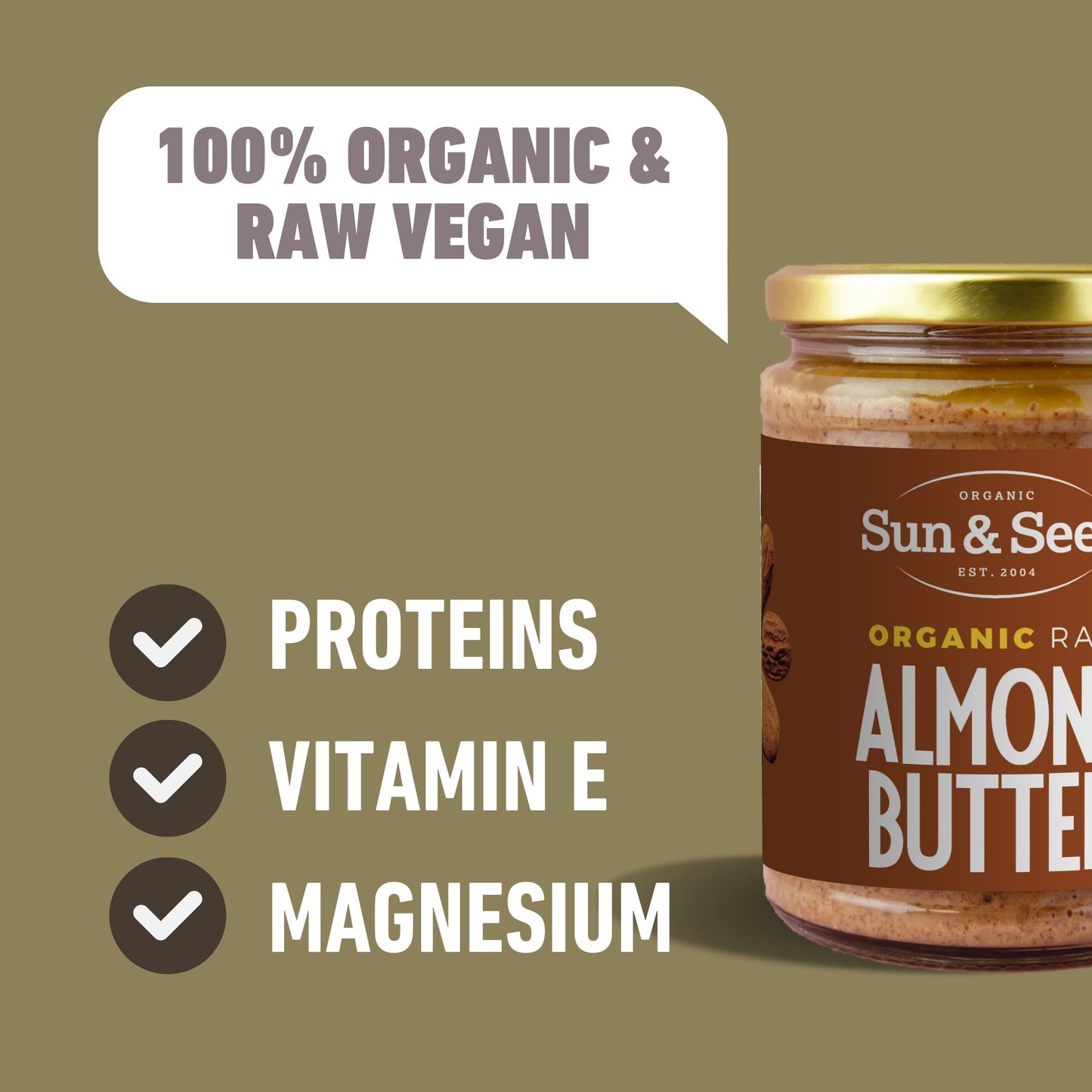Organic Raw Almond Butter 500g