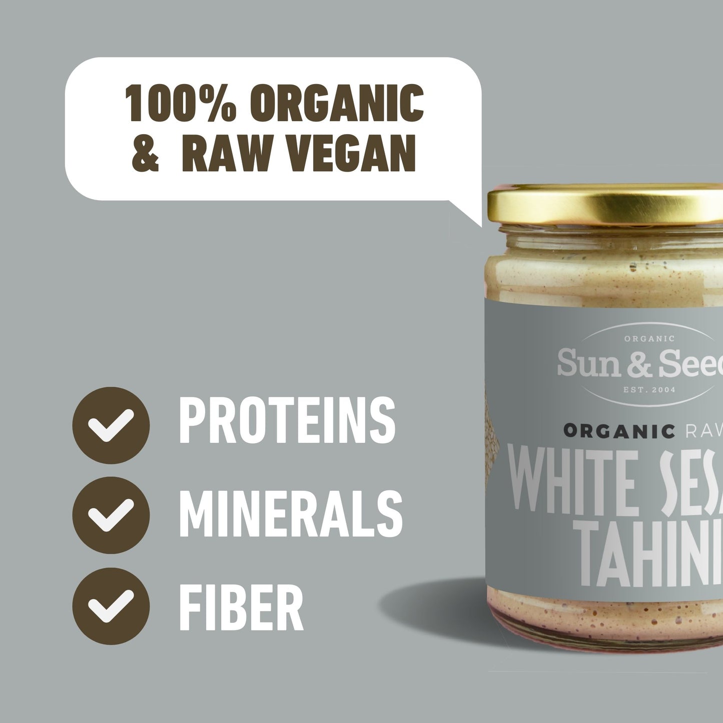 Organic Raw White Sesame Tahini 500g
