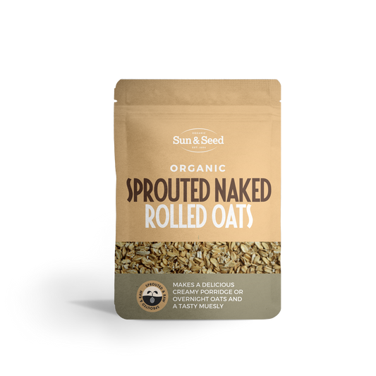 Sprouted & Raw Organic Rolled Naked Oats 250g