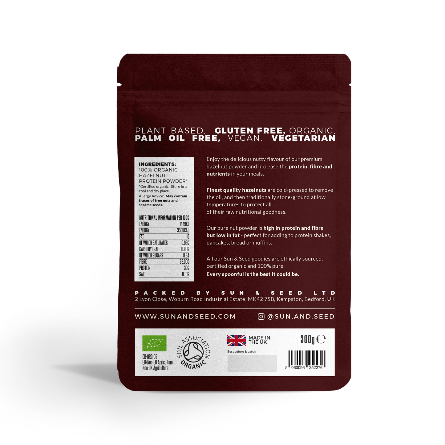 Organic Hazelnut Protein Powder 300g