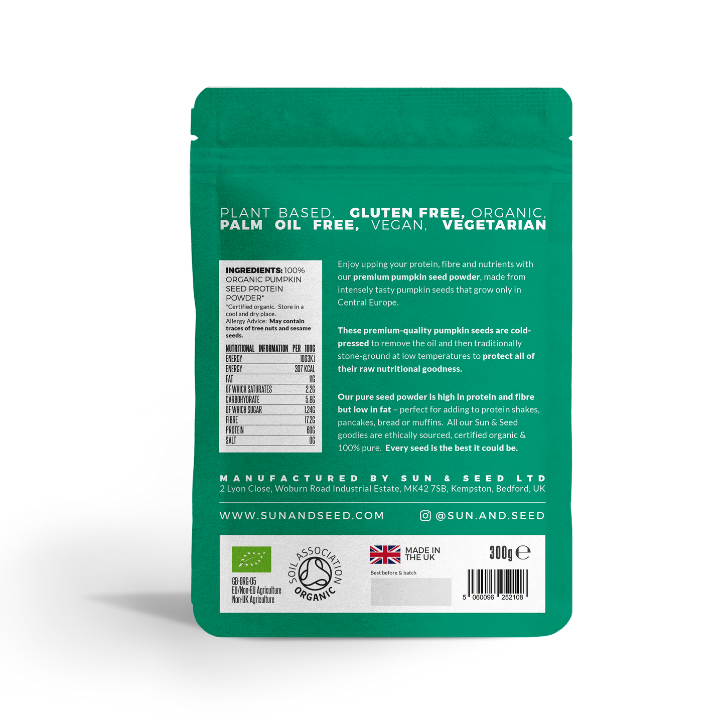 Organic Pumpkin Seed Protein Powder 300g