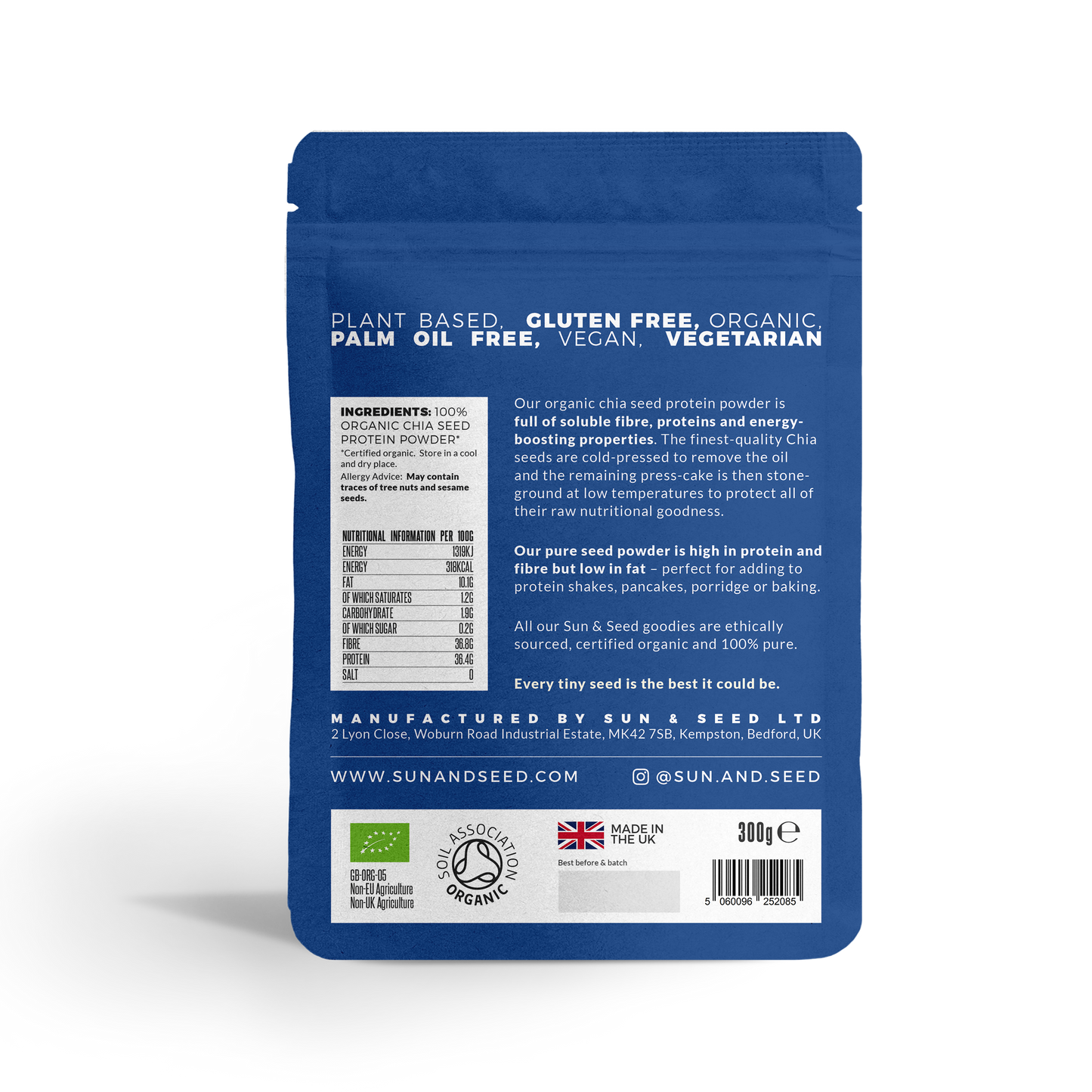 Organic Chia Seed Protein Powder 300g