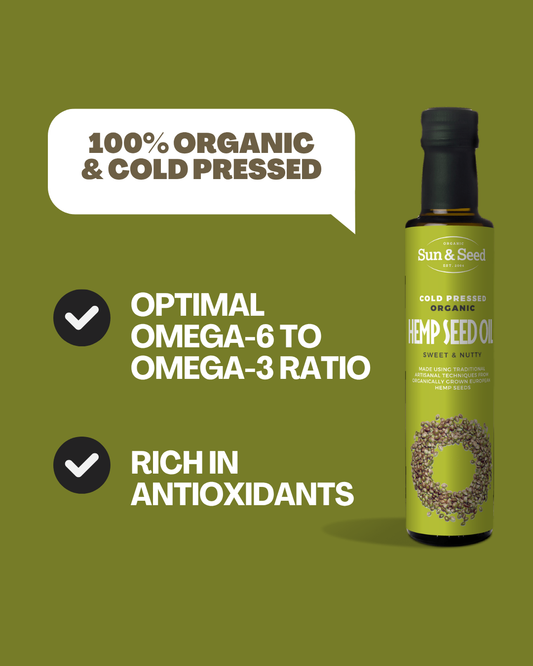Nutrition Facts: Cold-Pressed Organic Hemp Seed Oil