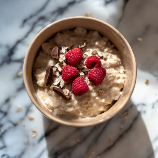 Almond Butter & Raspberry Chocolate Sprouted Oat Porridge
