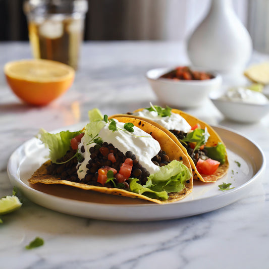 Chia Seed Oil and Black Lentil Taco