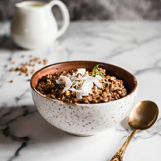 Chocolate Coconut Sprouted Buckwheat Porridge