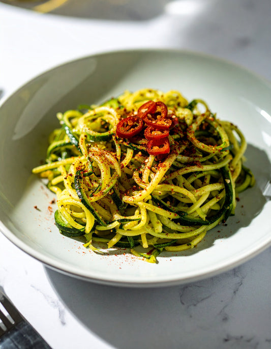 White Almond Butter and Zucchini Noodles