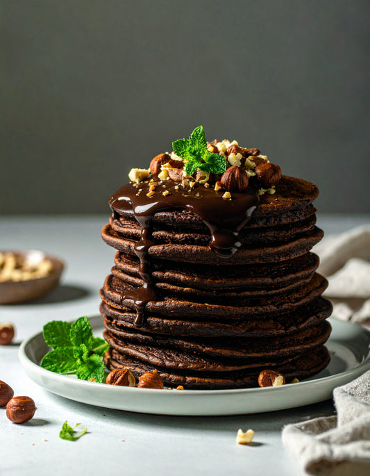 Vegan Hazelnut Cacao Protein Pancakes