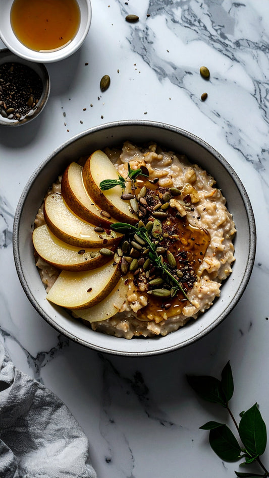Sunflower Butter & Pear Cinnamon Porridge