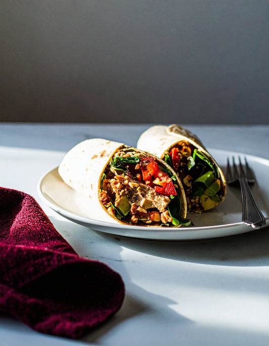 Walnut Butter and Veggie Wrap