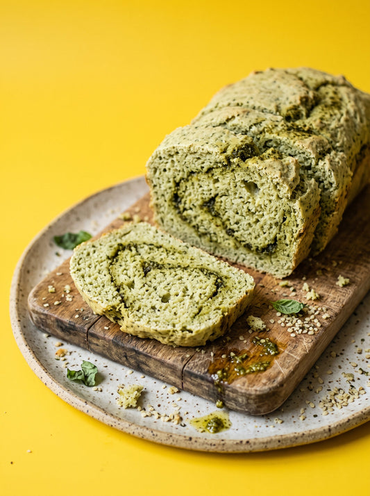 Hemp Protein and Pesto Gluten-Free Bread