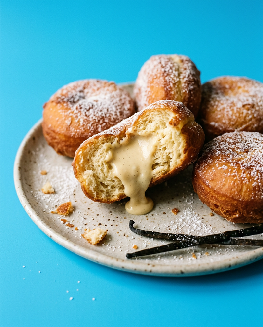 Cashew and Vanilla Butter-Filled Donuts