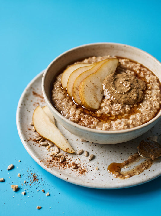 Sunflower Butter and Pear Cinnamon Porridge
