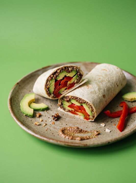 Walnut Butter and Veggie Wrap