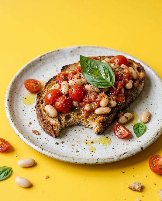 Tomato and White Bean Bruschetta with Early Harvest Olive Oil