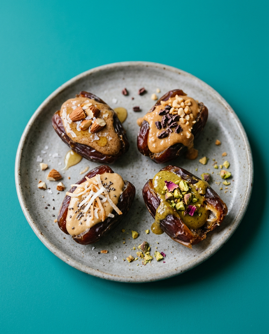 Nut Butter Stuffed Dates, Four Ways