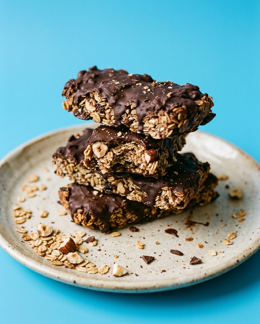 Chocolate Hazelnut Oat Bars (No-Bake)