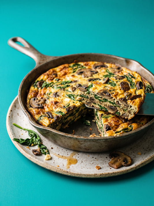 Mushroom and Spinach Nomelette Frittata