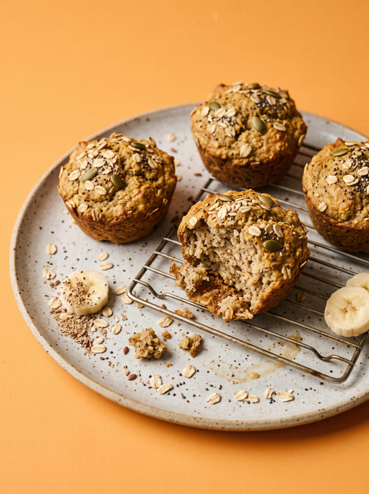 Banana Oat Muffins with Milled Omega Seeds