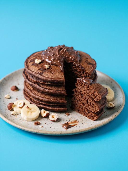 Vegan Hazelnut Cacao Protein Pancakes