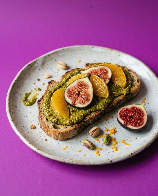 Pistachio Butter, Fig and Orange Toast
