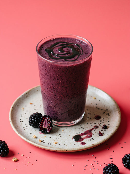 Blackberry and Black Tahini Smoothie
