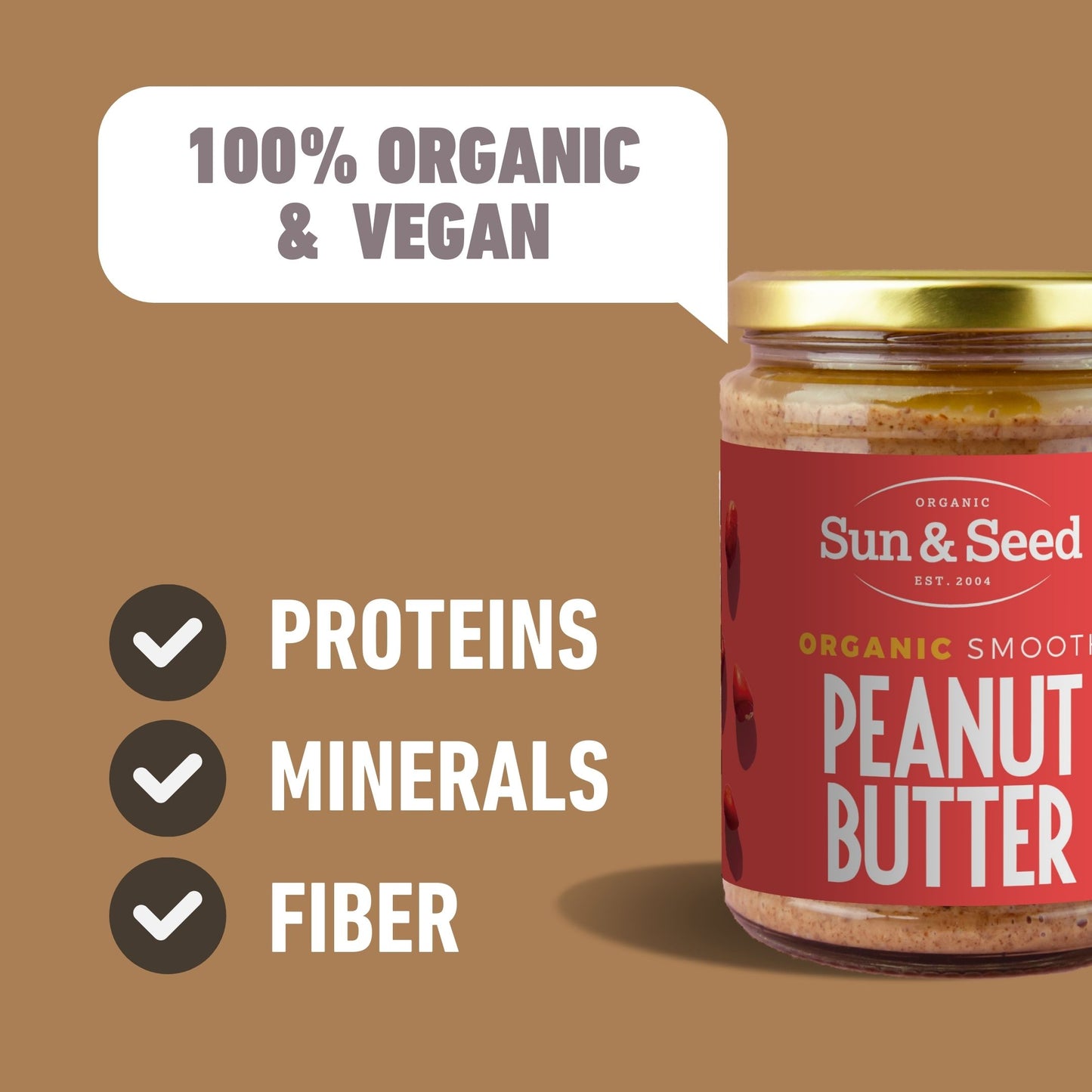 Organic Smooth Peanut Butter 500g