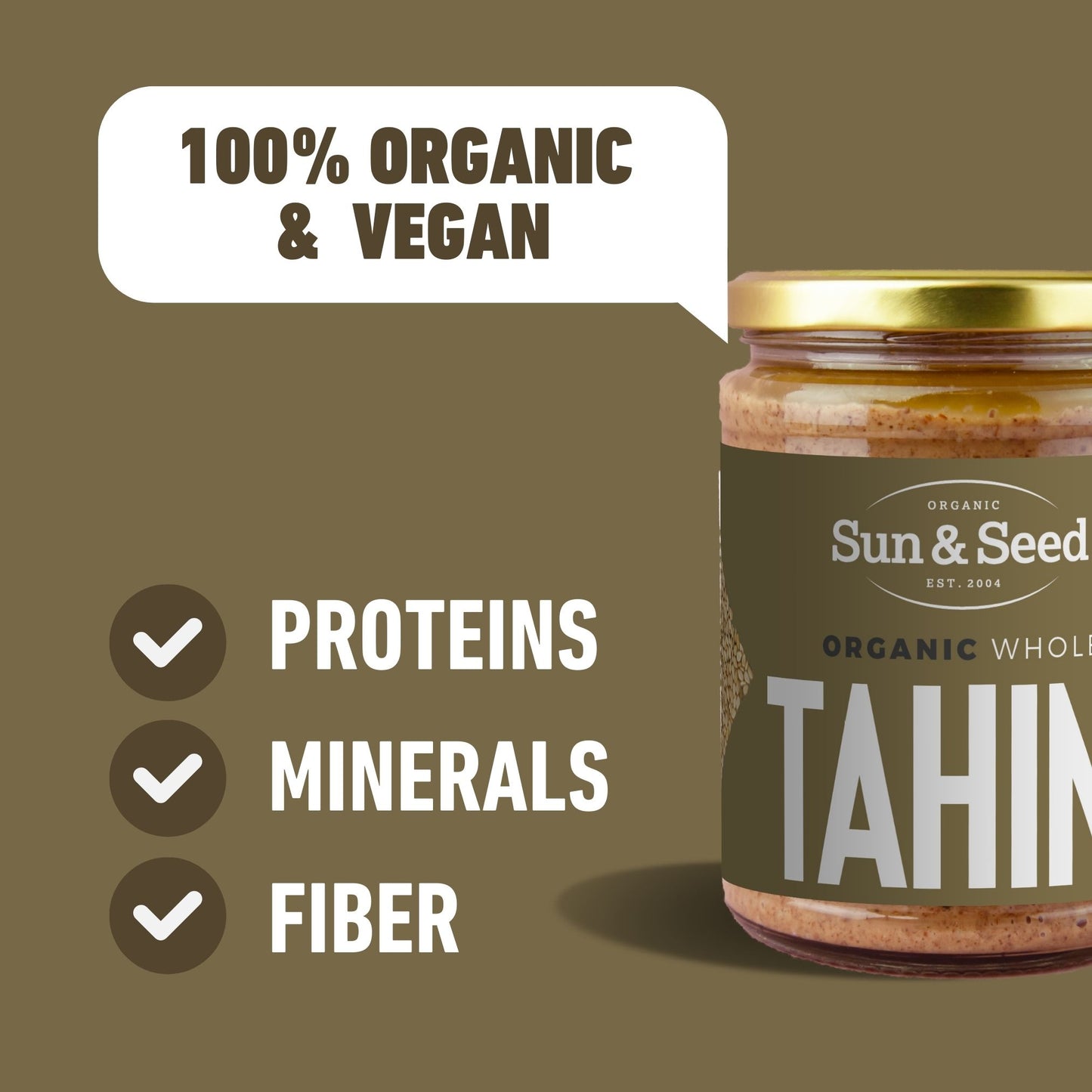 Organic Dark Roast Sesame Tahini 500g