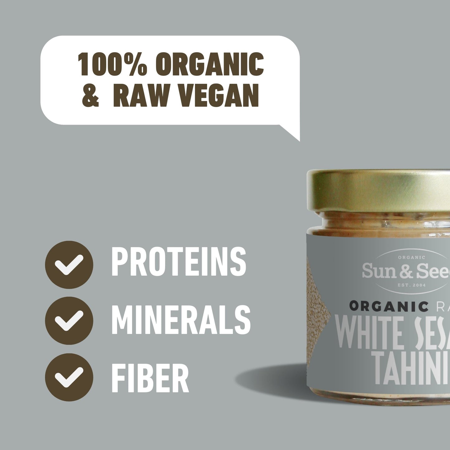 Organic Raw White Sesame Tahini 200g