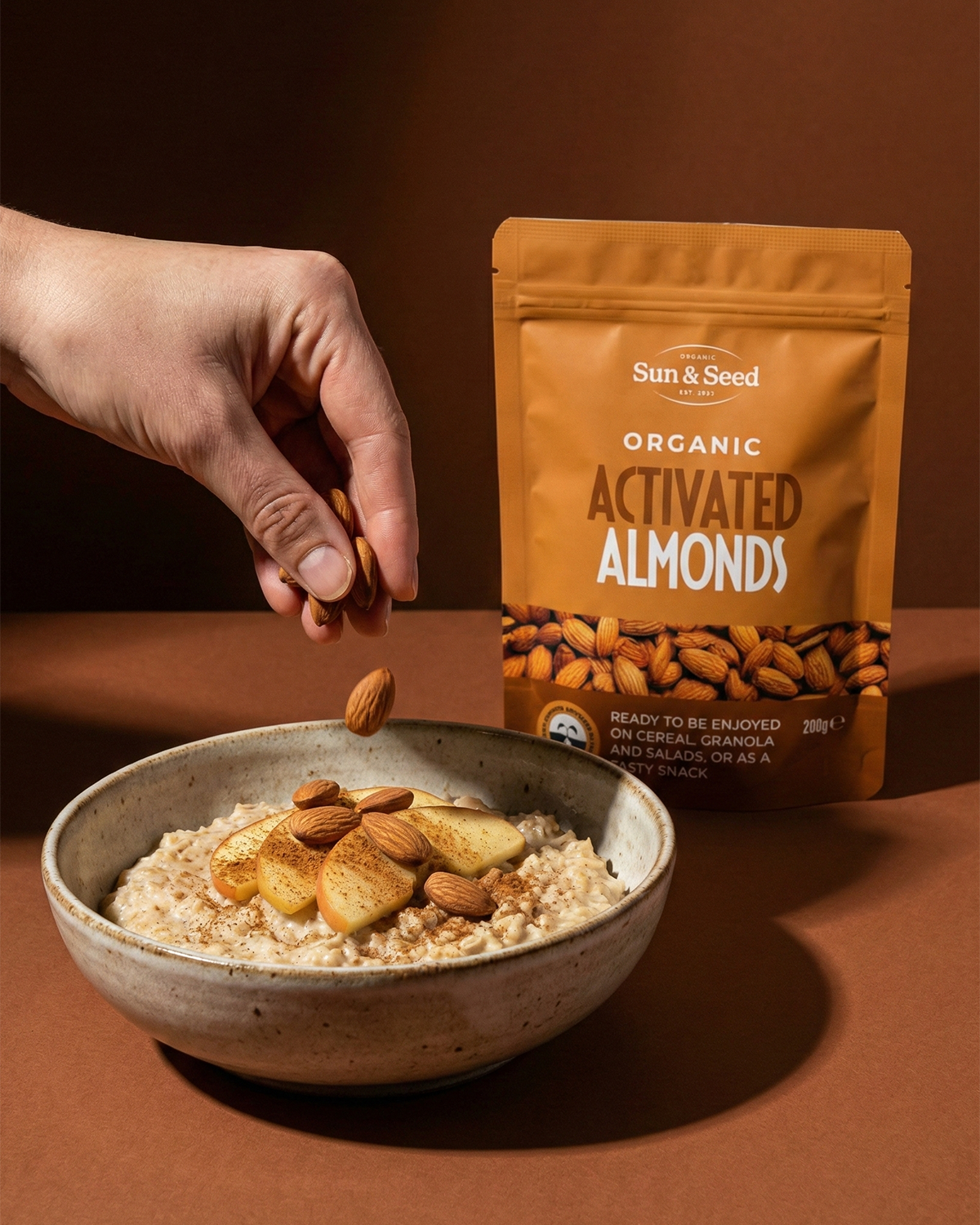 Activated Organic Almonds 200g | Soaked | Better Digestion | Sun & Seed UK