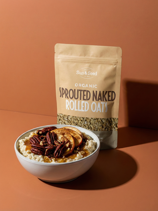 Sprouted & Raw Organic Rolled Naked Oats 250g