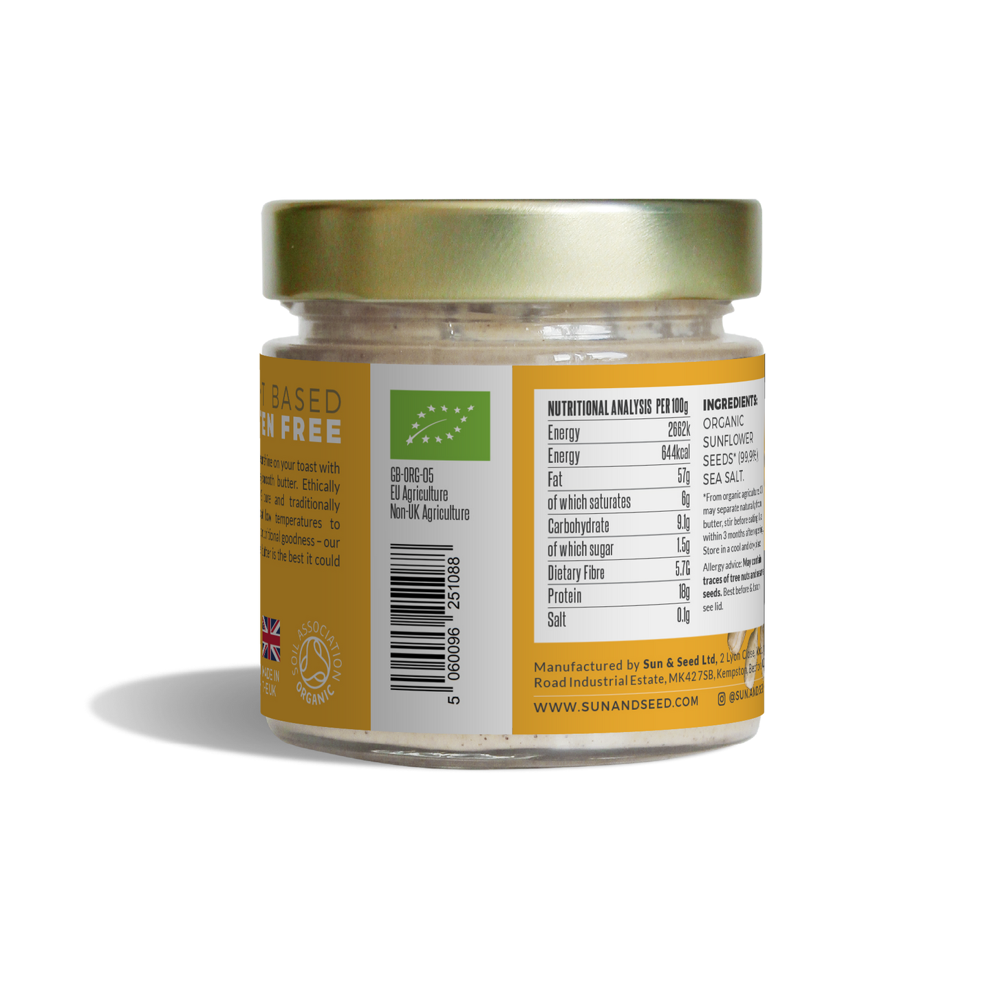 Organic Raw Sunflower Seed Butter 200g