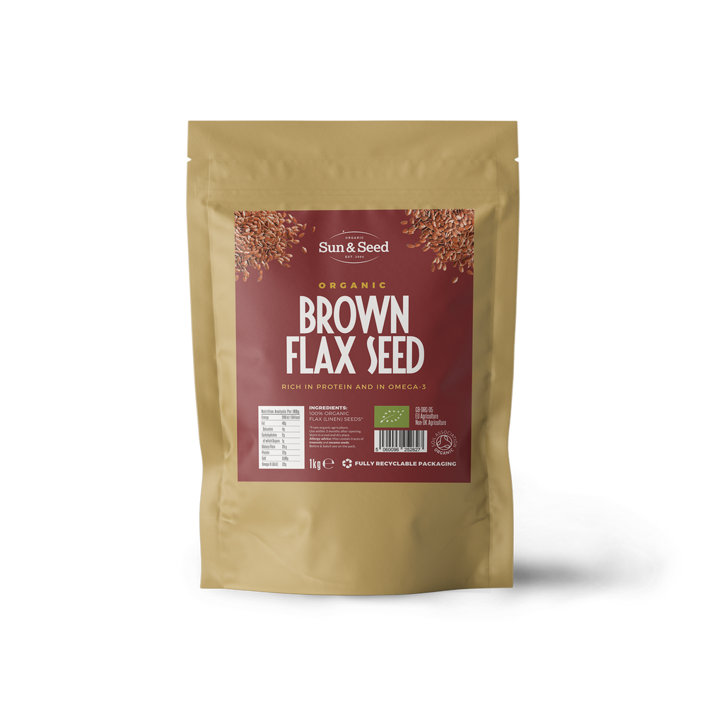 Organic Raw Brown Flax Seeds 1kg