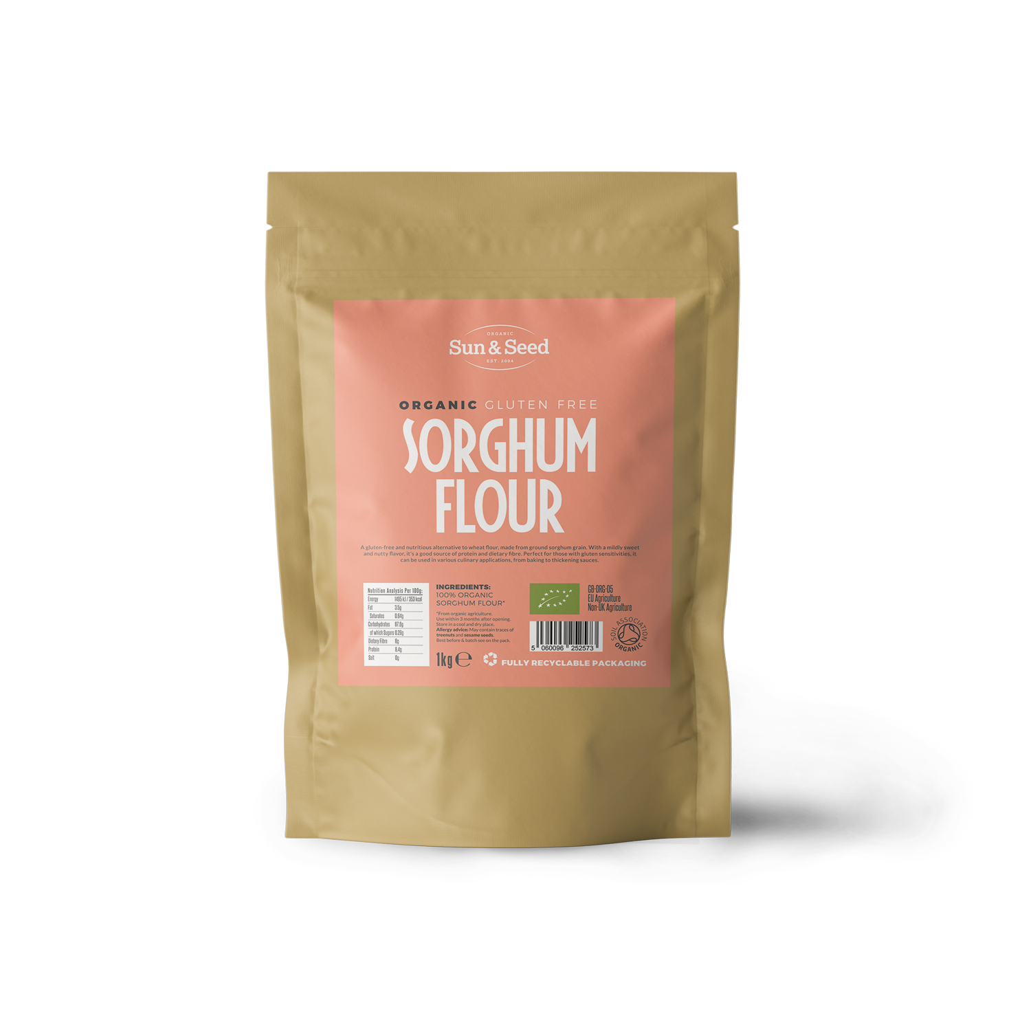 Organic Sorghum Flour / Gluten Free 1kg – Sun & Seed