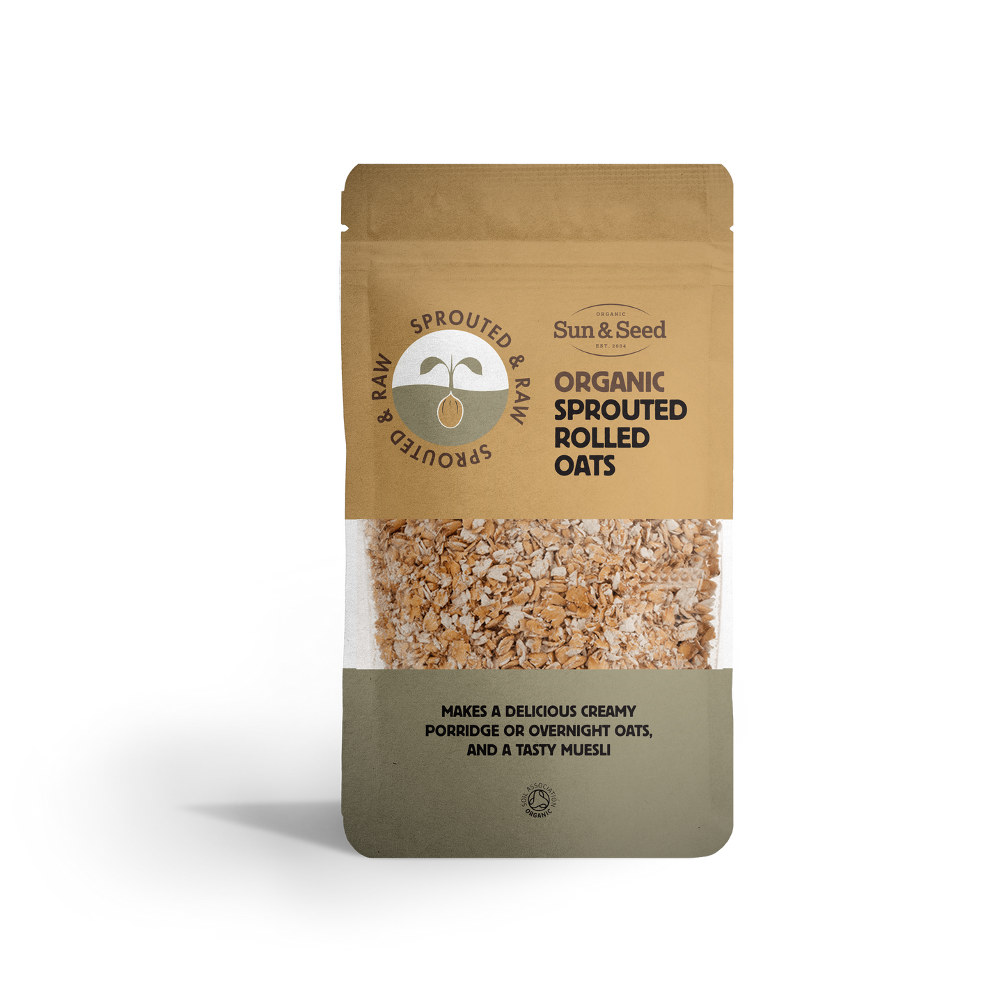 Sprouted & Raw Organic Rolled Naked Oats 250g